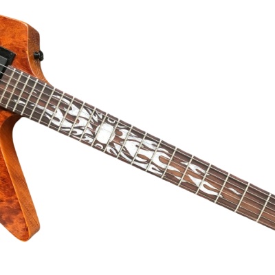 Custom Garnet James Hetfield Sun Inlay 6 String Electric Guitar Quilted Maple - Image 9