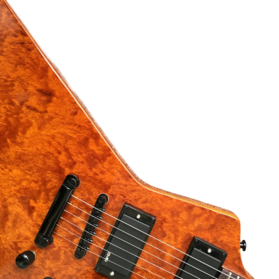 Custom Garnet James Hetfield Sun Inlay 6 String Electric Guitar Quilted Maple - Image 10