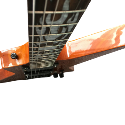 Custom Garnet James Hetfield Sun Inlay 6 String Electric Guitar Quilted Maple - Image 12