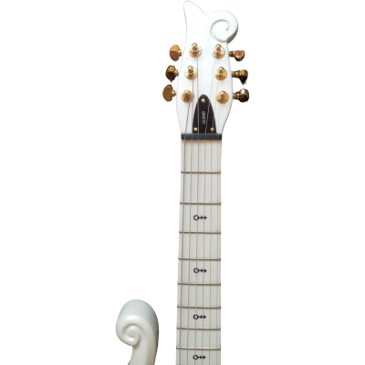 Custom Ember Prince Cloud Pearl White Electric Guitar - Image 6