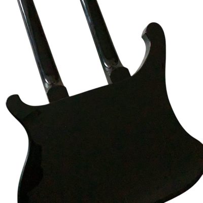 Custom Nova 4080 Geddy Lee Double Neck Jetglo Black 4 String Bass 6 String Guitar Black Pickguard - Image 5