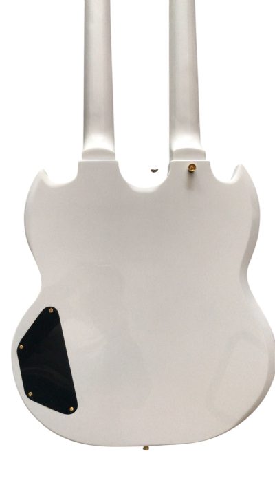 Custom Crown SG EDS1275 Bigsby Don Felder Arctic White Double Neck 12 6 String Guitar - Image 5