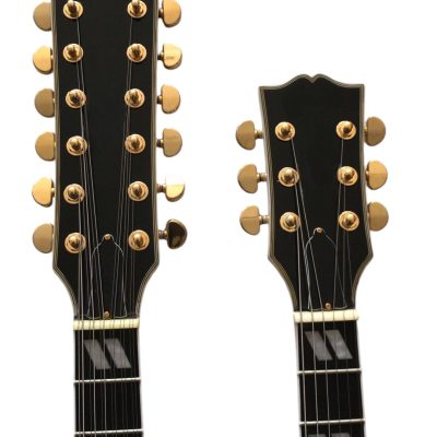 Custom Crown SG EDS1275 Bigsby Don Felder Arctic White Double Neck 12 6 String Guitar - Image 6