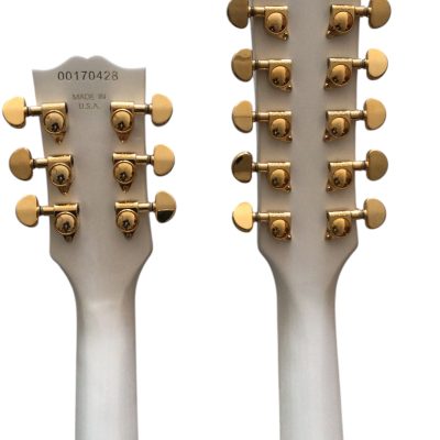 Custom Crown SG EDS1275 Bigsby Don Felder Arctic White Double Neck 12 6 String Guitar - Image 7