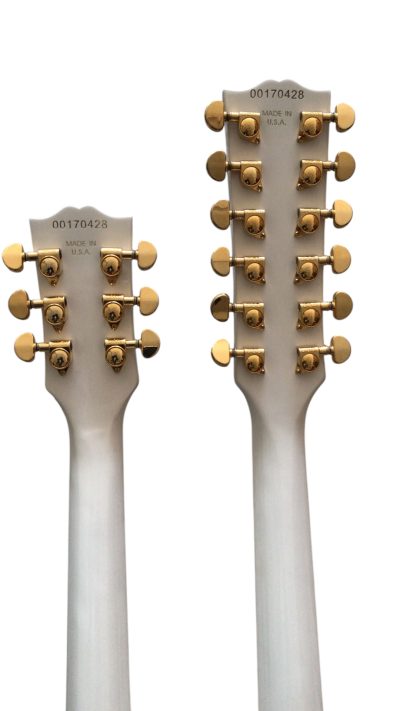 Custom Crown SG EDS1275 Bigsby Don Felder Arctic White Double Neck 12 6 String Guitar - Image 7