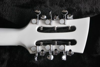 Custom Nova 4080 Geddy Lee Double Neck Tuxedo White 4 String Bass 12 String Guitar - Image 5