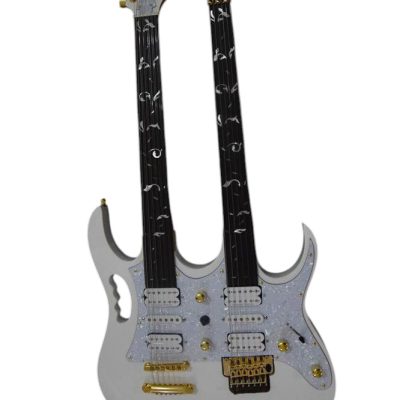 Custom Axis Steve Double Neck White Jem 6 and 12 String Guitar Tree Of Life Inlay