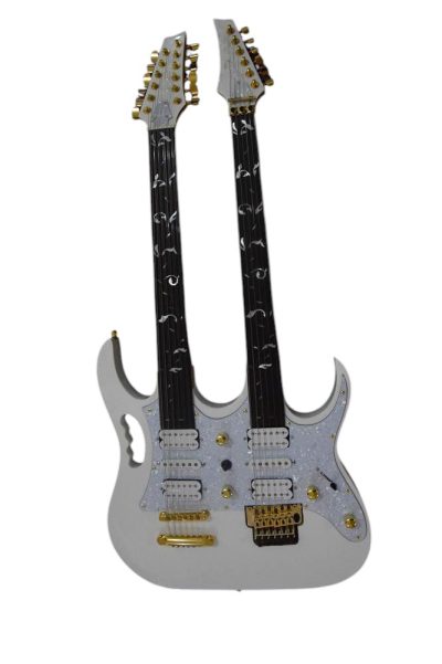 Custom Axis Steve Double Neck White Jem 6 and 12 String Guitar Tree Of Life Inlay