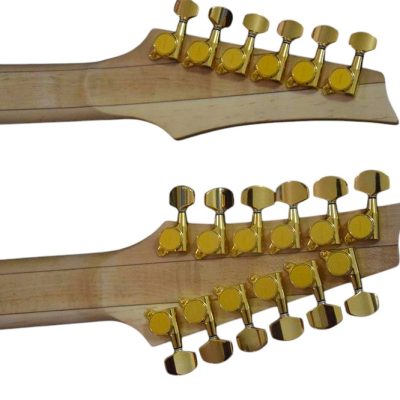 Custom Axis Steve Double Neck White Jem 6 and 12 String Guitar Tree Of Life Inlay - Image 2