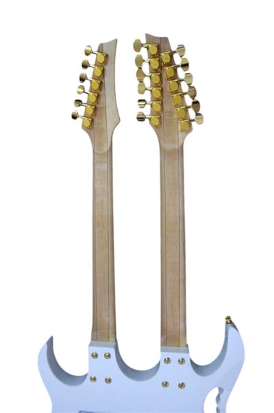 Custom Axis Steve Vai Double Neck White Jem 6 and 12 String Guitar Tree Of Life Inlay - Image 11