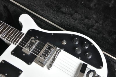 Custom Nova 4080 Geddy Lee Double Neck Tuxedo White 4 String Bass 12 String Guitar - Image 13