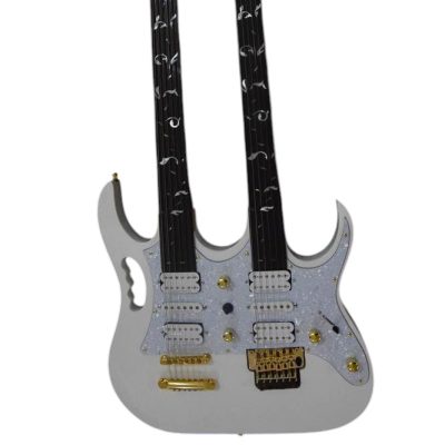 Custom Axis Steve Double Neck White Jem 6 and 12 String Guitar Tree Of Life Inlay - Image 13