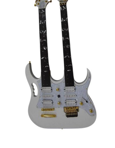 Custom Axis Steve Vai Double Neck White Jem 6 and 12 String Guitar Tree Of Life Inlay - Image 13