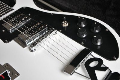 Custom Nova 4080 Geddy Lee Double Neck Tuxedo White 4 String Bass 12 String Guitar - Image 15