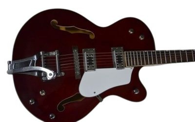 Custom Sovereign Bigsby G6119T Tennessee Rose Hollow Body Dark Cherry Satin Fhole Electric Guitar - Image 5
