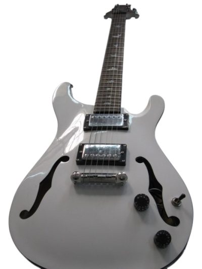 Custom Monarch Santana Fhole Antique White Electric Guitar - Image 3