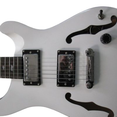 Custom Monarch Santana Fhole Antique White Electric Guitar - Image 6