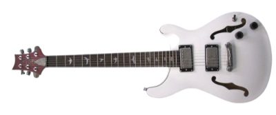 Custom Monarch Santana Fhole Antique White Electric Guitar - Image 8