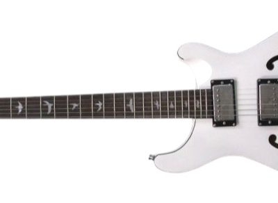 Custom Monarch Santana Fhole Antique White Electric Guitar - Image 8