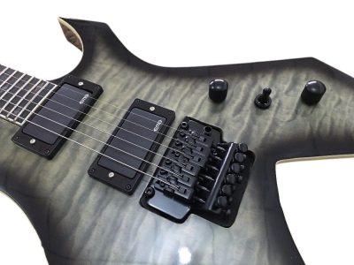 Custom Norturne Master Warlock Extreme Kerry Black Gray Quilted Maple Top Guitar Floyd Rose Tremolo - Image 2
