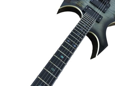 Custom Norturne Master Warlock Extreme Kerry Black Gray Quilted Maple Top Guitar Floyd Rose Tremolo - Image 8