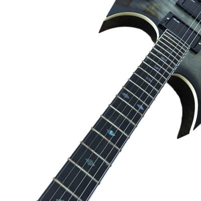 Custom Norturne Master Warlock Extreme Kerry Black Gray Quilted Maple Top Guitar Floyd Rose Tremolo - Image 8