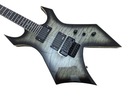 Custom Norturne Master Warlock Extreme Kerry Black Gray Quilted Maple Top Guitar Floyd Rose Tremolo