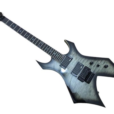 Custom Norturne Master Warlock Extreme Kerry Black Gray Quilted Maple Top Guitar Floyd Rose Tremolo - Image 13