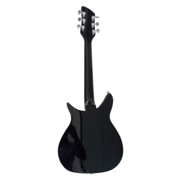 Custom Nova Black Jetglo 325C64 21 Inch Scale Lenght Electric Guitar - Image 2