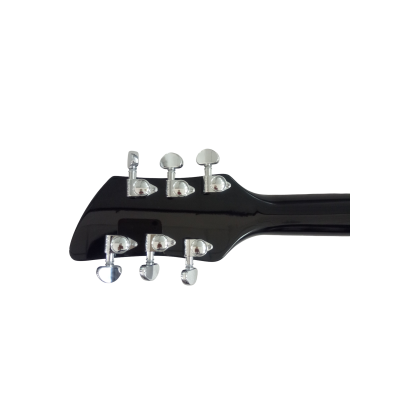 Custom Nova Black Jetglo 325C64 21 Inch Scale Lenght Electric Guitar - Image 3