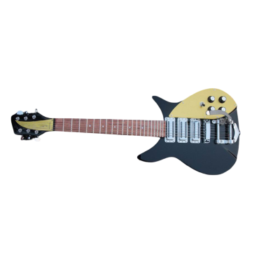 Custom Nova Black Jetglo 325C64 21 Inch Scale Lenght Electric Guitar - Image 5