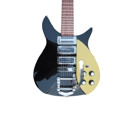 Custom Nova Black Jetglo 325C64 21 Inch Scale Lenght Electric Guitar