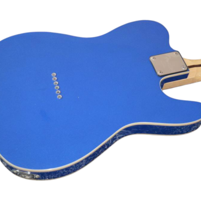 Custom Regent TL Blue Left Handed White Pickguard Electric Guitar - Image 6