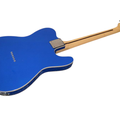 Custom Regent TL Blue Left Handed White Pickguard Electric Guitar - Image 7
