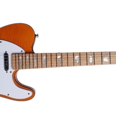 Custom Regent TL Danny Gatton Cubic Zirconium Side Markers Orange Tiger Maple Top Guitar - Image 2