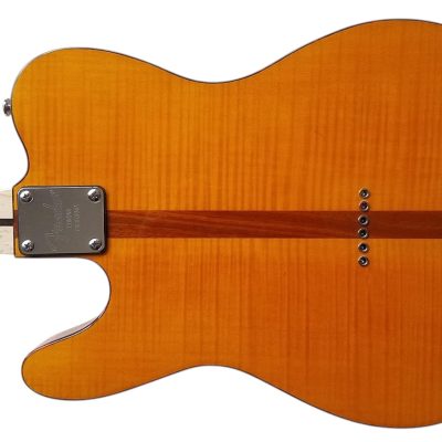Custom Regent TL Danny Gatton Cubic Zirconium Side Markers Orange Tiger Maple Top Guitar - Image 4