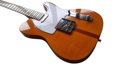 Custom Regent TL Danny Gatton Cubic Zirconium Side Markers Orange Tiger Maple Top Guitar - Image 8