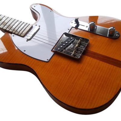 Custom Regent TL Danny Gatton Cubic Zirconium Side Markers Orange Tiger Maple Top Guitar - Image 8