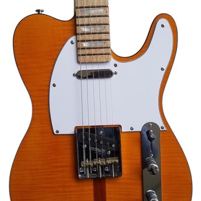 Custom Regent TL Danny Gatton Cubic Zirconium Side Markers Orange Tiger Maple Top Guitar