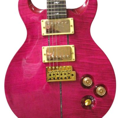 Custom Monarch Santana Pink Flame Maple Top Electric Guitar