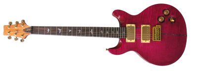 Custom Monarch Santana Pink Flame Maple Top Electric Guitar - Image 10
