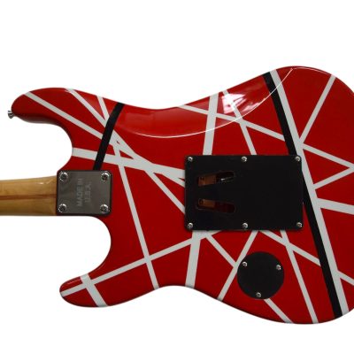 Custom Lazu Wolfgang Striped 5150 Red Tremolo Guitar - Image 4