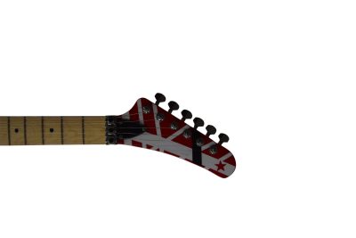Custom Lazu Wolfgang Striped 5150 Red Tremolo Guitar - Image 7