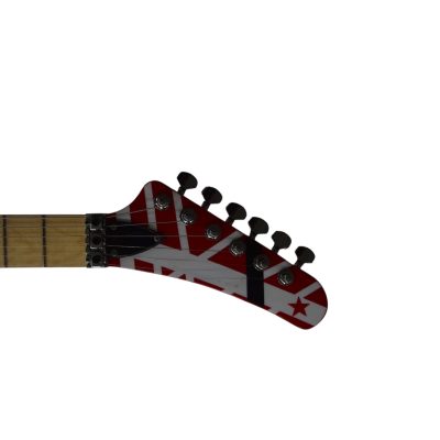Custom Lazu Wolfgang Striped 5150 Red Tremolo Guitar - Image 7