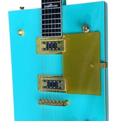 Custom Sovereign Bigsby Bo Diddley G5810 Sea Foam Green Gold Pickguard Guitar