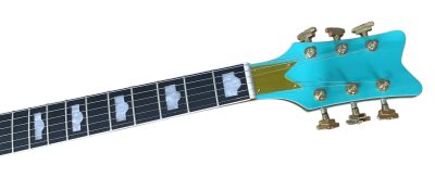 Custom Sovereign Bigsby Bo Diddley G5810 Sea Foam Green Gold Pickguard Guitar - Image 6
