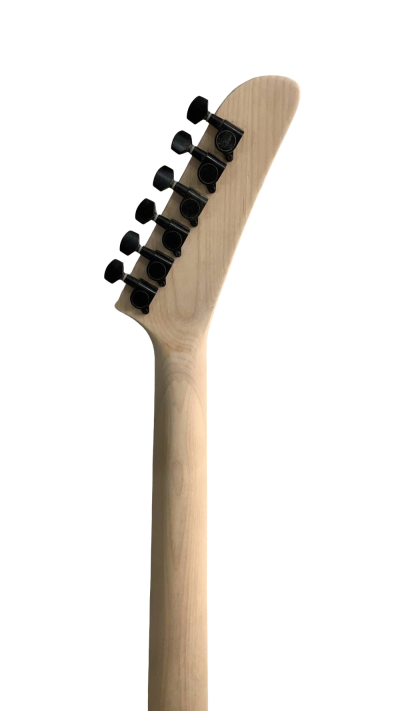 Custom Obsidian George Skull And Bones Carved Skeleton Guitar No Paint - Image 2