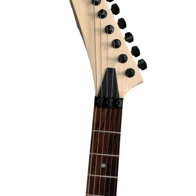 Custom Obsidian George Skull And Bones Carved Skeleton Guitar No Paint - Image 3