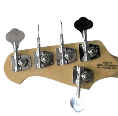 Custom Aether Sting Clifton White 5 String 1 Pickup Bass - Image 3