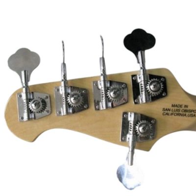Custom Aether Sting Clifton White 5 String 1 Pickup Bass - Image 3